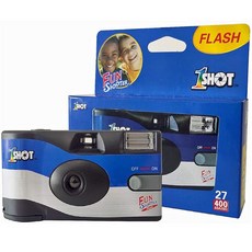 플래시가있는 원샷 일회용 카메라