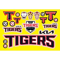 [KIA타이거즈] 야구 KBO 응원봉 자동차 스티커, 1장, KIA타이거즈 무광
