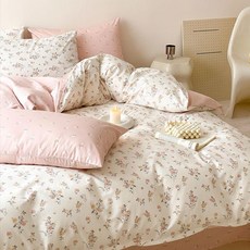 무인양품 순면 이불 커버 180x200 150x200 싱글, 장미 여행