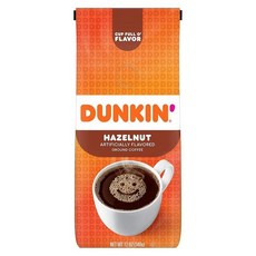 Dunkin' 그라운드 커피 헤이즐넛 향 12온스 241202, 12 Ounce (Pack of 1), Hazelnut