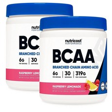 뉴트리코스트 BCAA 파우더 2:1:1 라즈베리 레모네이드, 2개, 319g