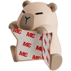 卡皮巴拉防撞角 柔軟防撞桌角保護墊 採用3M黏貼 防油耐髒 棕色 3.9x3.1x4.2cm, 1個