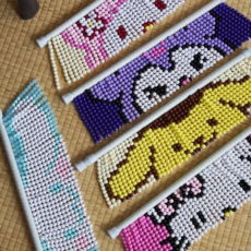 루체트리 비즈발 DIY 만들기 세트 키트 도안 문발 구슬발 10type 비즈 커튼 구슬 재료 부자재 거북이 네잎클로버 인테리어, 푸딩