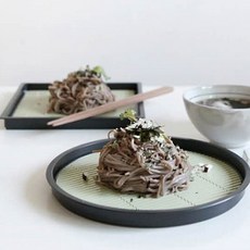 라이크홈즈 모밀 소바 트레이 면 쟁반 2style, 원형, 1개