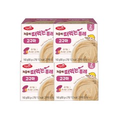 베베스트 처음에 떠먹는 퓨레, 고구마, 160g, 4개