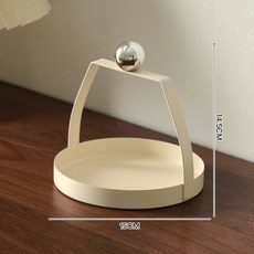 化妝品收納香薰托盤桌麵護膚品梳妝臺玄關香水鑰匙置物架收納盒, 白色