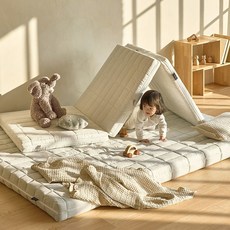 [NEW런칭+무료배송] 익일출고 솜니 6cm 알러지케어 3단 접이식 토퍼 침대 매트리스 12존 토퍼 멀티싱글 슈퍼싱글 퀸 MS SS Q mattress topper, 아이보리 MA01069