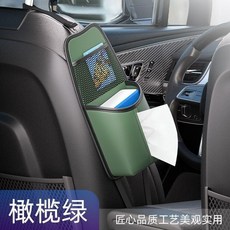 汽車座椅收納袋 掛式收納袋 多功能收納袋 大容量置物袋 車內收納袋, 1個, 3046三層加厚 橄欖綠 座椅側收納, 橄欖綠