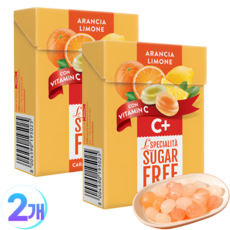 세라 슈가프리 비타민C 오렌지&레몬 캔디 클릭박스 무설탕 과일캔디, 50g, 2세트