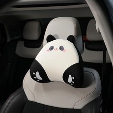 귀여운 판다 자동차 헤드레스트 메모리 폼 목 베개 차량용 운전석 인체공학적