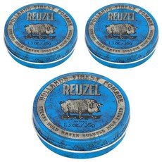 REUZEL藍豬超強水性髮油 Blue Pomade, 輕鬆塑造男士油頭造型 1.3oz / 35g, 3件