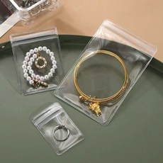 防氧化透明首飾收納袋 大容量收納盒, 1個, 小號袋子一個