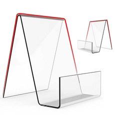 깔끔더하기 아크릴 투명 책꽂이 스탠드 전면 거치대, 1개