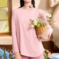 QUEEN YOGA瑜伽服新款圓領長款寬鬆溫柔設計感繫帶外搭（無胸墊款）