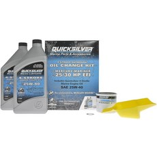 퀵실버 4행정 오일 교환 키트 수성 아웃보드 엔진용 5 20 25 30 40 50 60 75 90 200 225 250 300 350 400, 25/30 Hp