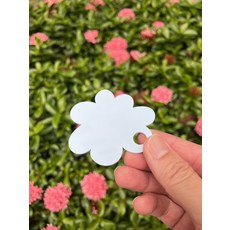 亮黃色花朵造型工藝材料，手工藝裝飾配件，DIY拼貼材料, 淺藍, 1個