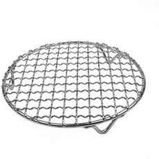Desirable 구이망 원형 다리 달린 숯불 구이용 스테인리스강 304 견고한 BBQ 그릴 바베큐용 그물 바베큐 그릴 시트 튀김류 기름 빼기 돈까스 그릴 튀김 튀김(덴푸라) 다목