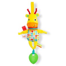 브라이트 스타트 유니콘 스파클 앤 샤인 플러시 유모차 또는 캐리어 장난감 0개월 이상 핑크, Giraffe, 1 Count (Pack of 1)