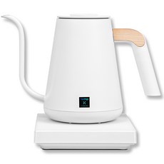 [국내정식] 타임모어 전기 드립 포트 PRO X 핸드드립 주전자 커피 온도조절 900ml, 화이트