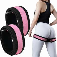 슬러피 각발착용 움직이기편한 힙업밴드 스쿼트 웨이트 헬스 허벅지밴드, 1세트, 핑크
