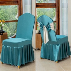 의자커버 연회장 예식장 식탁의자커버 레스토랑 웨딩홀 리본장식 행사장 뷔페 파티, S. 에메랄드미색
