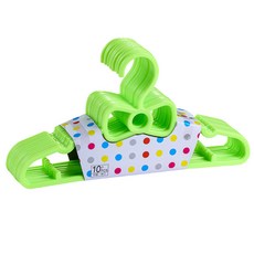 蝴蝶結小衣架 可愛造型兒童衣架 寶寶衣物收納 輕巧耐用 旅行便攜, 綠, 10個