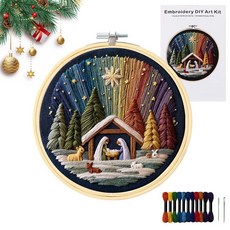 루베이 크리스마스 자수 공예 세트 스트레스 해소 창의력 키우는 크리스마스 선물/기념품/십자수, A, 1개