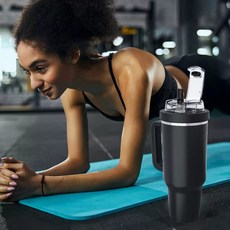 스탠리호환 뚜껑 빨대 캡 플러그 스트로 마개 일체형 텀블러 누수방지, 1개, 뚜껑 - 기본색 40oz(1.18L)