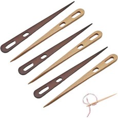 리워스 6pcs 날바인딩 바늘 직조/직조용 대형 두 눈 실 수제 제본 도구