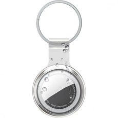 애플 에어태그(1세대 및 2세대) 호환 방수 GPS 케이스 충격 방지 먼지 방지 완벽한 보호 기능 가방 열쇠 반려동물 등에 휴대 가능한 열쇠고리가 달린 에어태그용 위치, 01White