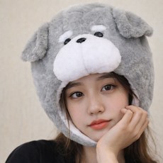 리빙미 인생사진 놀이공원 동물 인형 모자, 1개, 02.슈나우저