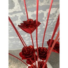木片玫瑰枝 乾燥花 居家佈置 花藝設計 攝影擺飾, 紅色