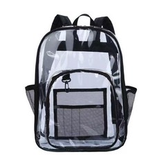 KAIROS OUTDOOR투명 야구 직관 가방 방수 백팩 pvc 야구가방 공연 관람 덕질 야구장 준비물 비치 짐가방, 1개, F-블랙