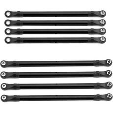 AXIAL SCX10 90046 TRX4 110 RC 크롤러 차량용 호환 알루미늄 합금 링크 로드 세트 8개 313mm 휠베이스 차량 액세서리블랙, 검정