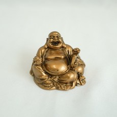 포대화 불상 상 불교 황금 재운발복 불교 장식 부처님 인형, 황동색, 1개