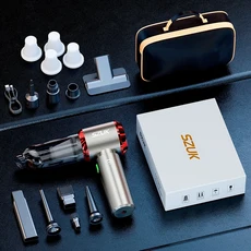 SZUK 판매 미니 청소기 2025년 신형 무선청소기 985000Pa 강력한 차량용 청소기 초강력 휴대용 휴대용 청소기 핸디청소기 가정용 진공청소기원클릭 먼지 제거 및, Max Red 4hapa bag, 진공청소기, 무선