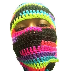 두꺼운 비니 목은 청소년 겨울 착용을 위한 발라클라바 스트라이프 패턴 모자를 보호합니다, 색상