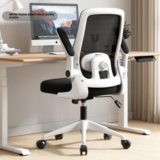 의자 학습용 좌식 컴퓨터 홈 오피스 학습 책상 학생 등받이, 2. White box black net