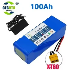 10S3P 18650 100Ah 배터리 팩 100000mAh 내장 15A BMS 250W-500W 배터리42V 2a 충전기 36V, [17] 100Ah XT60