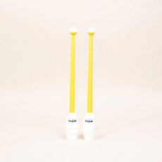 니스포 리듬체조곤봉 주니어 36cm 멀티컬러 리듬체조, 화이트ㅣ옐로 주니어곤봉멀티