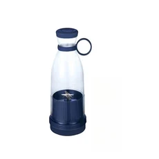 380ML 주서기 USB 충전식 블렌더 신선한 과일 휴대용 주스 병 미니 빠른 전기 스무디 아이스 메이커, 01 blue