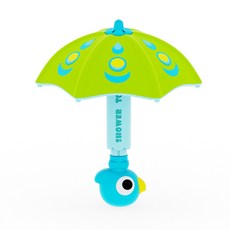 跨境兒童洗澡玩具戲水花盆澆水開花朵轉轉樂吸盤寶寶沐浴花灑玩具, 1個, 小鳥噴水雨傘(彩盒裝)266g:1個