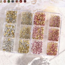 네일 파츠 크리스탈 젤네일 셀프 네일 아트 파츠 웨딩 재료 장식, S064-2 핑크