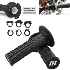 NIBBI 오토바이 그립 핸들 바 범용 모토크로스 잠금온 세트 혼다 EXC CRF YZF KXL RM 7/8 인치 오프로드, 05 Black