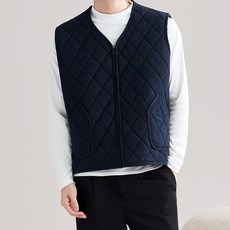 엘라운지 L~2XL 남성 베이직 골지 누빔조끼