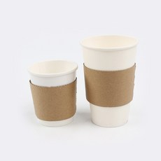 90口徑本牛紙杯咖啡杯 - 台灣製造 冷熱共用 12oz 16oz 22oz - 牛皮色紙杯杯蓋一次性餐具, 詳見包裝, 詳見包裝, 牛皮紙隔熱紙杯套(25入/條)