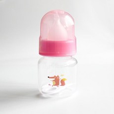寵物奶瓶套組 幼犬幼貓餵奶器 附瓶刷 60ml 125ml 餵藥奶嘴 幼兔幼鼠適用, 1個, 粉色直身60ML（圖案隨機）
