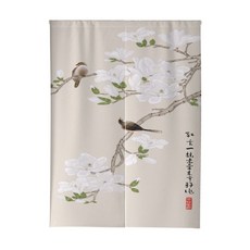 高端免打孔門簾隔斷簾廚房半截布藝簡約淡雅棉麻廁所遮擋簾, ML8015