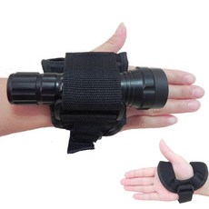 스쿠버 다이빙 LED 토치 손전등 홀더 팔 마운트 손목 스트랩 홀스터 장갑 야외 수중 사냥용 핸즈프리, 한개옵션0
