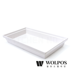 월포스 멜라민 웰빙 부페 믹스드 사각볼 (40x24x6cm) 뷔페 사각바트 플레이트, 1개